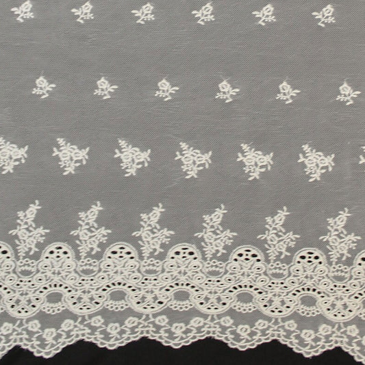 573-LACE EMB 100% NYLON COTTON EMBROIDERED