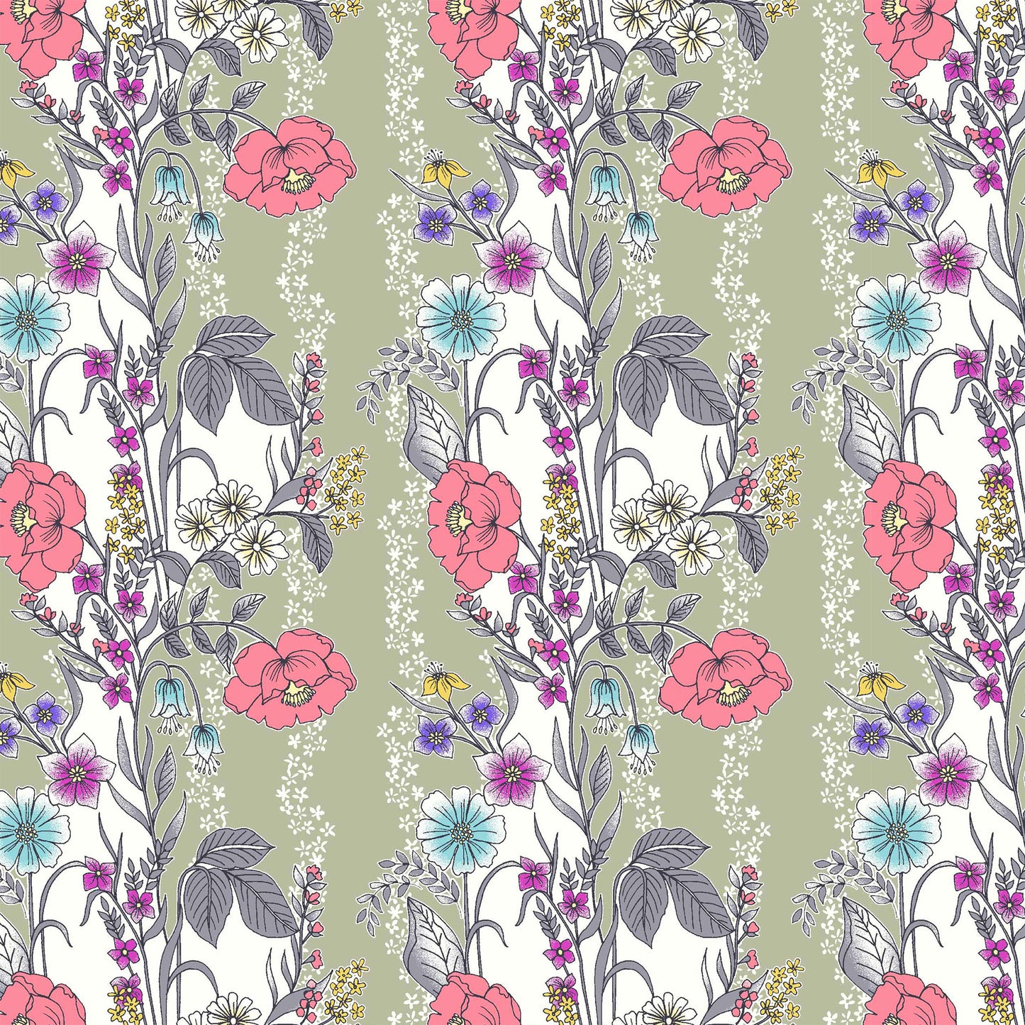 DP-100-B-502-SAGE-CORAL - PRINTED 100% POLY CHELSEA CHIFFON