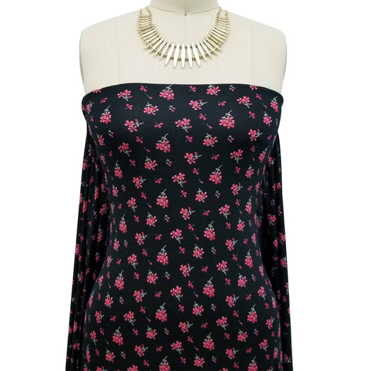 DP-10005-504-BLACK-RED - PRINTED WOOL DOBBY 100% POLYESTER