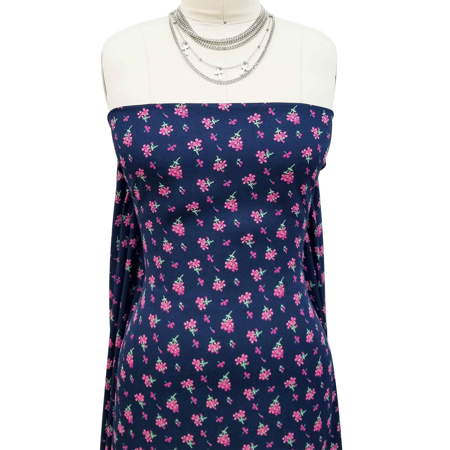 DP-10005-504-NAVY-FUCHSIA - PRINTED WOOL DOBBY 100% POLYESTER