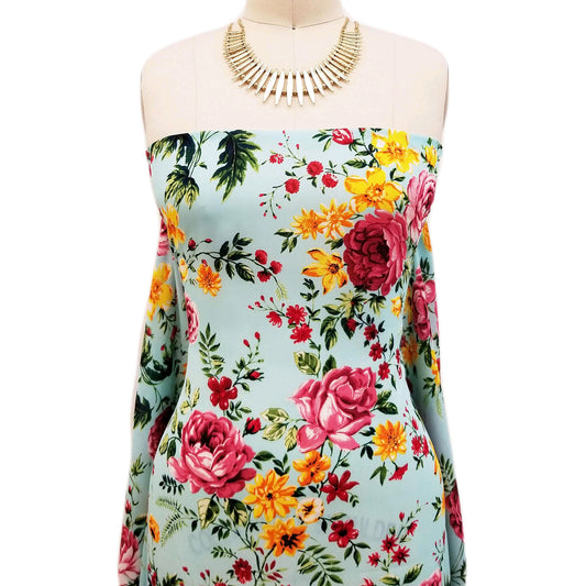 DP-1030-504-MINT-ROSE - PRINTED WOOL DOBBY 100% POLYESTER