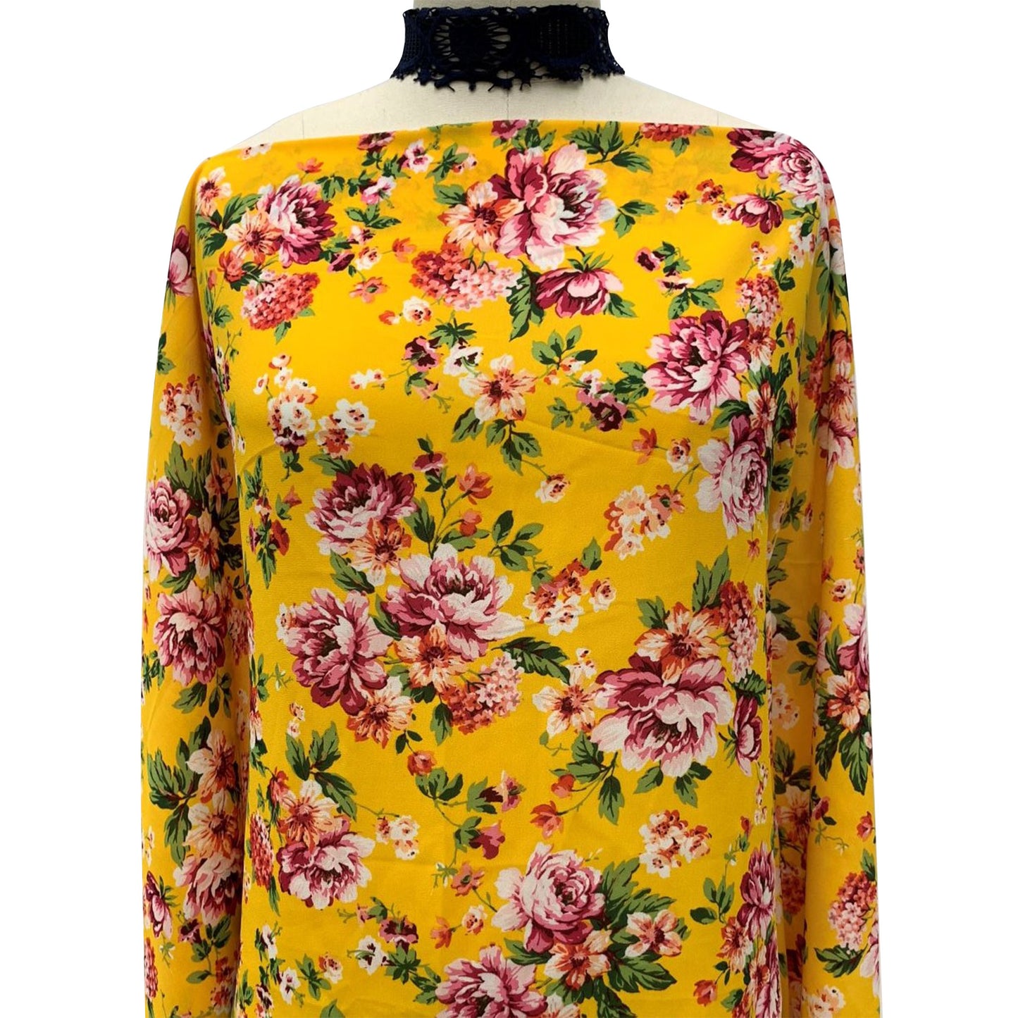 DP-1051-504-GOLD-PINK - PRINTED WOOL DOBBY 100% POLYESTER