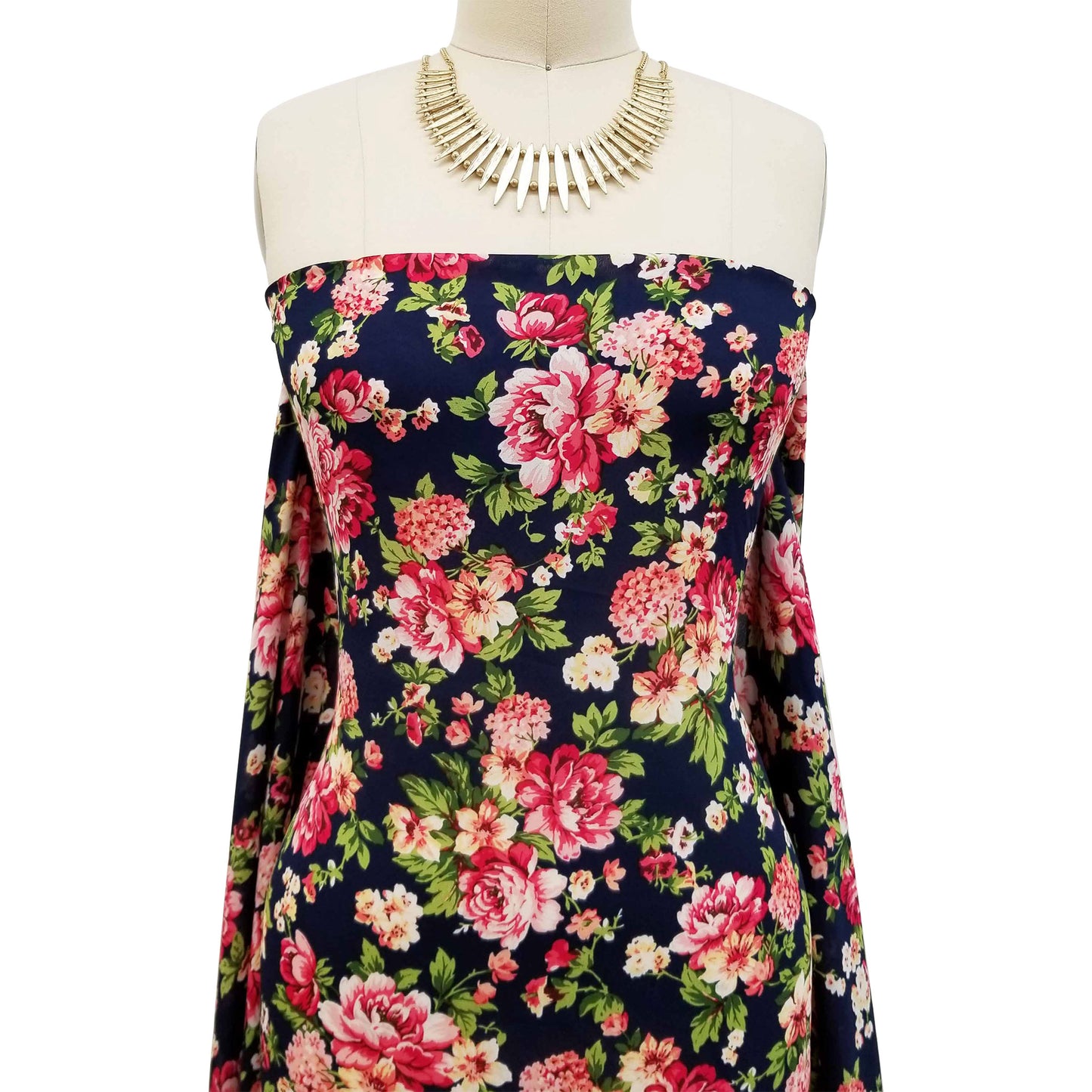 DP-1051-504-NAVY-RED - PRINTED WOOL DOBBY 100% POLYESTER