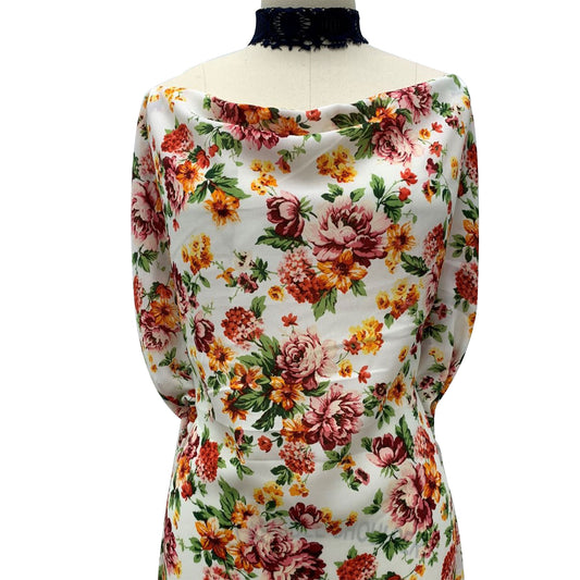 DP-1051-504-OFFWHITE-ROSE - PRINTED WOOL DOBBY 100% POLYESTER