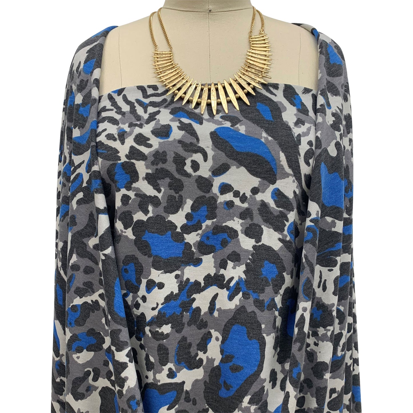 DP-1074-506-GREY-BLUE-PRINTED FRENCH TERRY 63%POLY 33%RAYON 4% SPANDEX