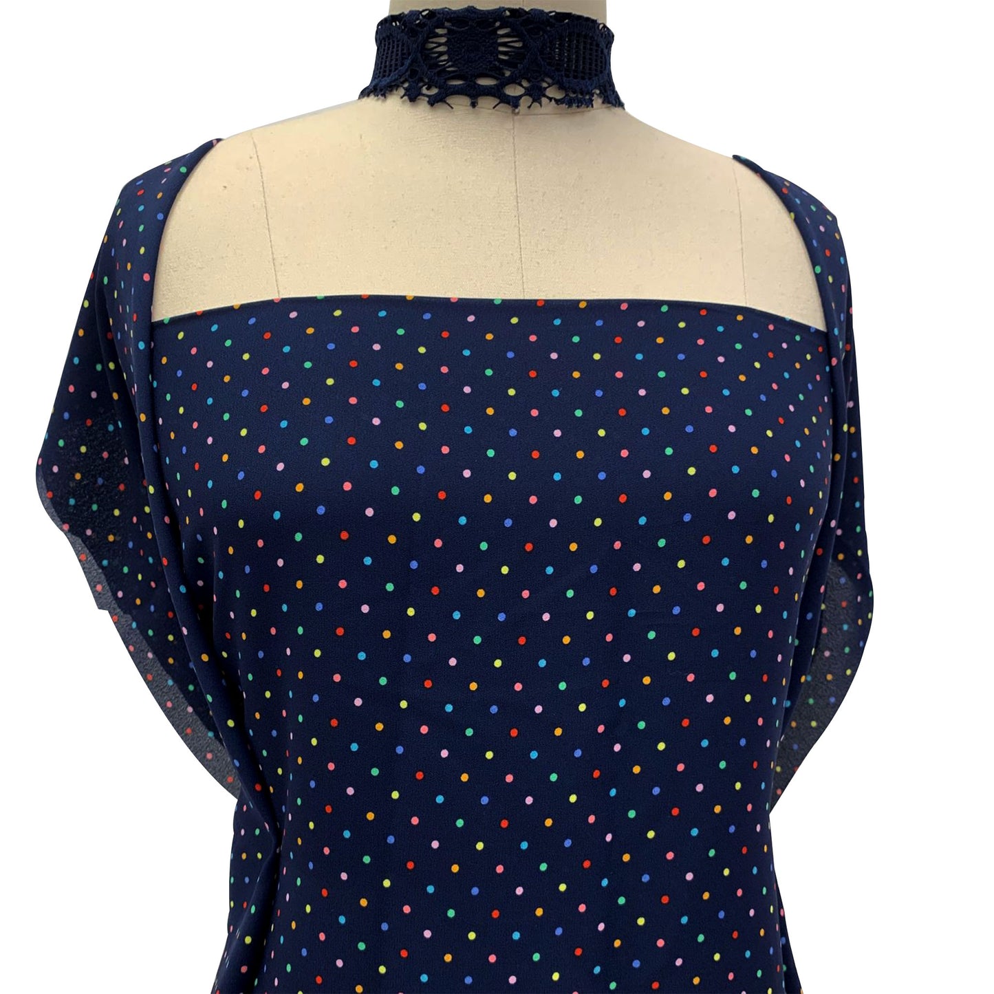 DP-1081-504-NAVY-RED - PRINTED WOOL DOBBY 100% POLYESTER