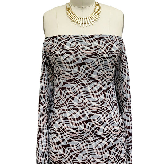 DP-1093-504-SILVER-MISTY-ROSE - PRINTED WOOL DOBBY 100% POLYESTER