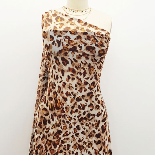 DP-118-453-BEIGE-BROWN - PRINTED POLY POWER MESH 92%POLY 8%SPANDEX