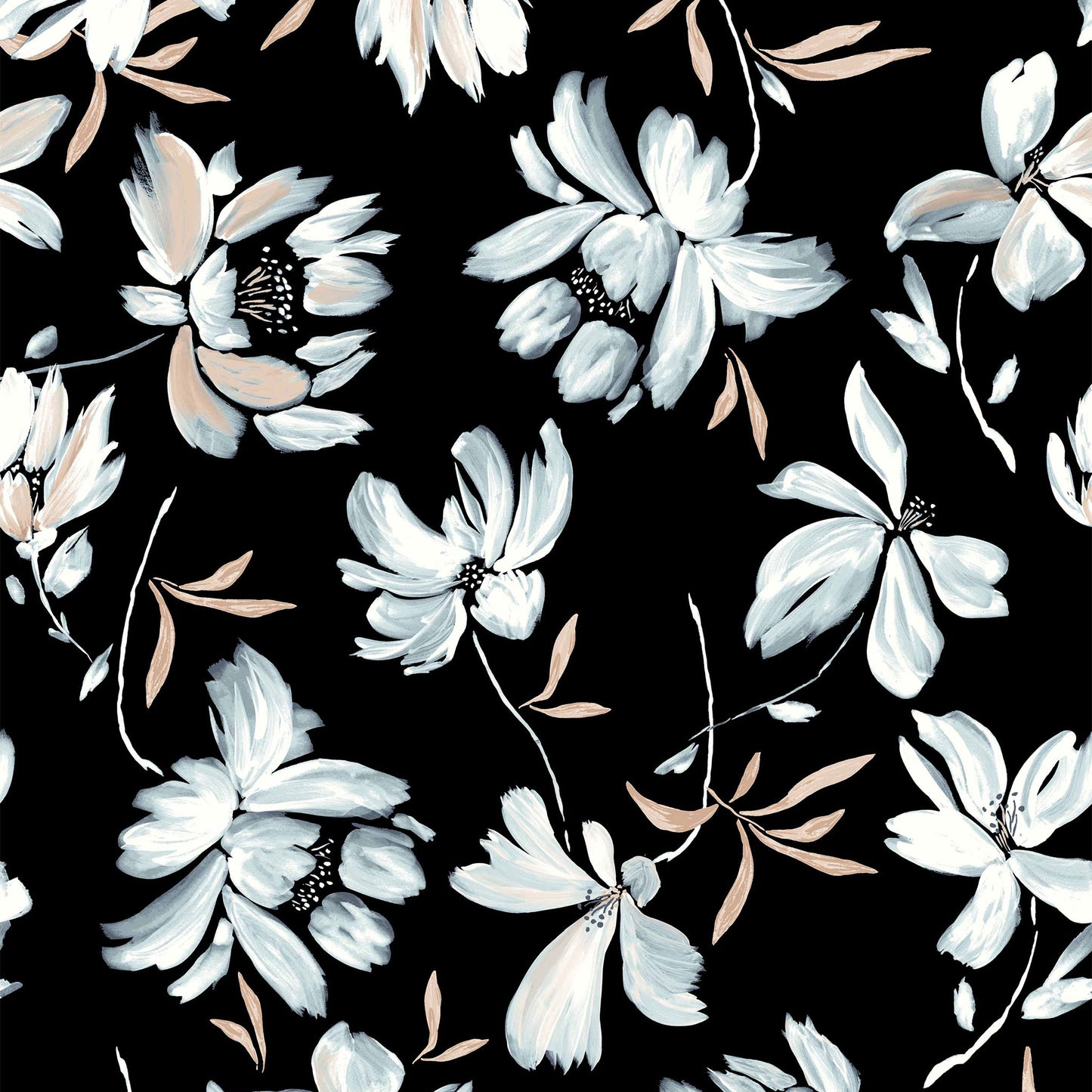 DP-119-504-BLACK-OPAL-BLUE - PRINTED WOOL DOBBY 100% POLYESTER