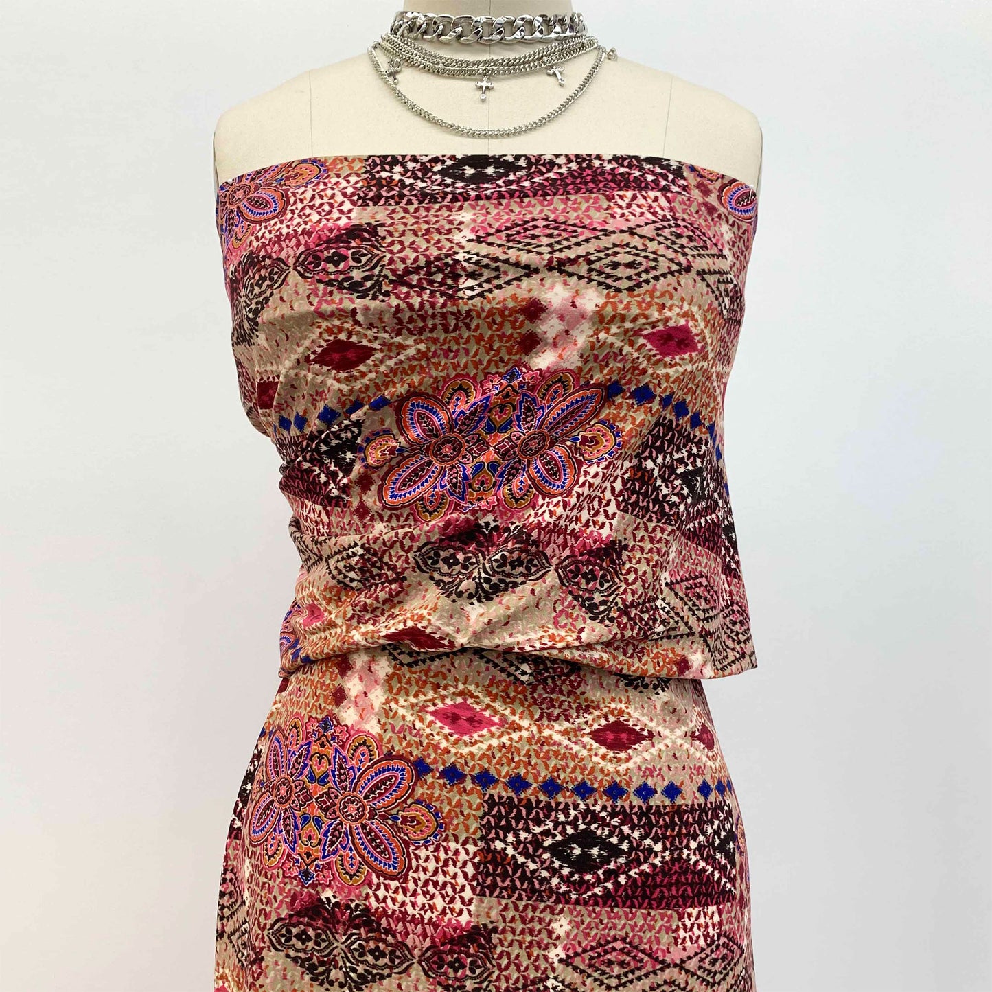 DP-1215-668-PINK-CHOCO-ROYAL - PRINTED DTY 92% POLY 8% SPANDEX DTY DOUBLE SIDED BRUSH