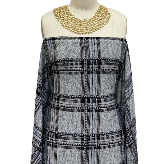 DP-1219-736-HC-HEATHER-GREY-BLACK - PRINTED HACCI MELANGE 96% POLY 4% SPANDEX