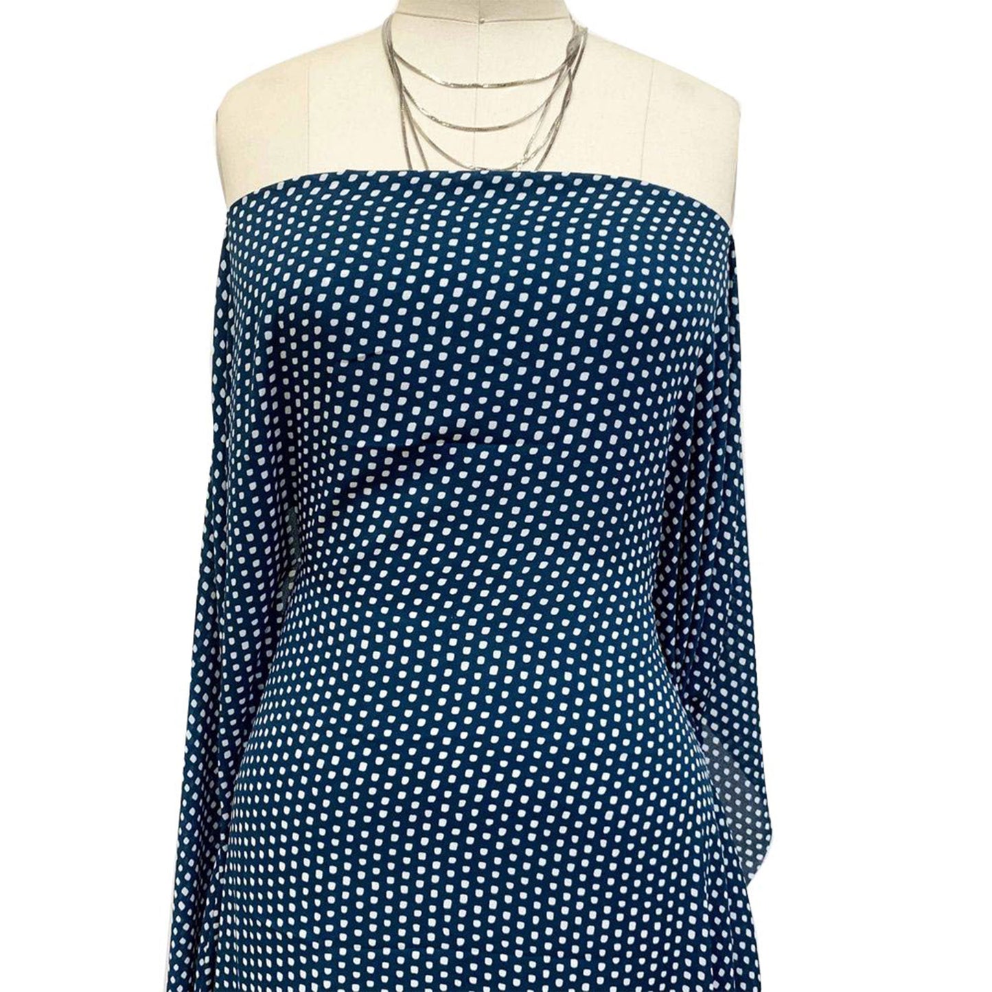 DP-1329-504-TEAL-OFF-WHITE - PRINTED WOOL DOBBY 100% POLYESTER