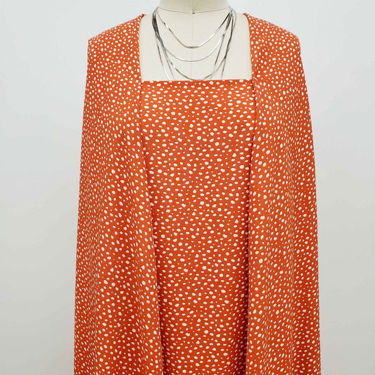 DP-1333-754-ORANGE-RUST-OFF-WHITE - PRINTED POLY MOROCCAN 100% POLY