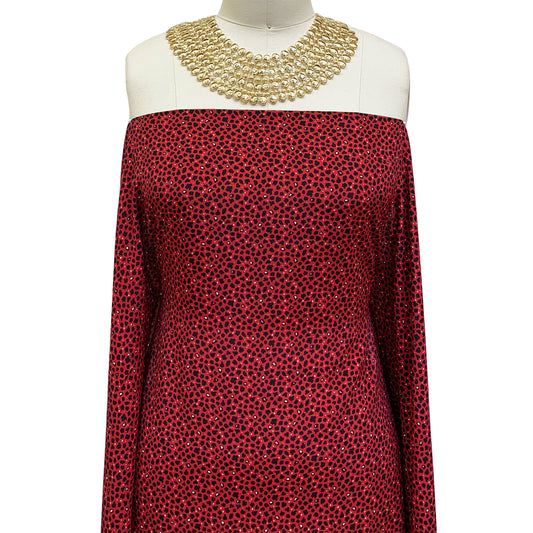 DP-1337-754-RED-BLACK - PRINTED POLY MOROCCAN 100% POLY