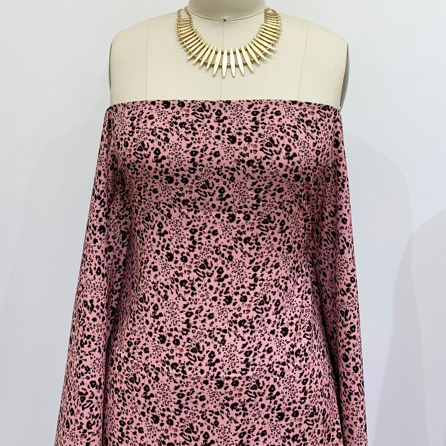 DP-1338-698-DUSTY-PINK-BROWN- PRINTED RAYON CHALLIS 100% RAYON CHALLIS