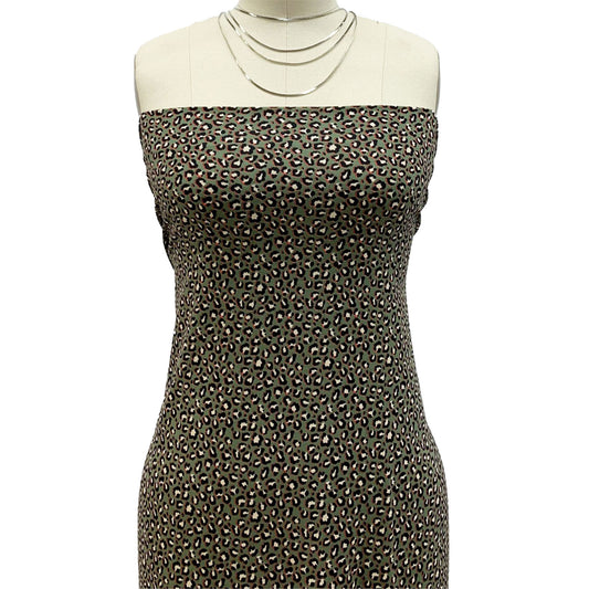 DP-1340-668-ARMY-GREEN-TAN - PRINTED DTY 92% POLY 8% SPANDEX DTY DOUBLE SIDED BRUSH