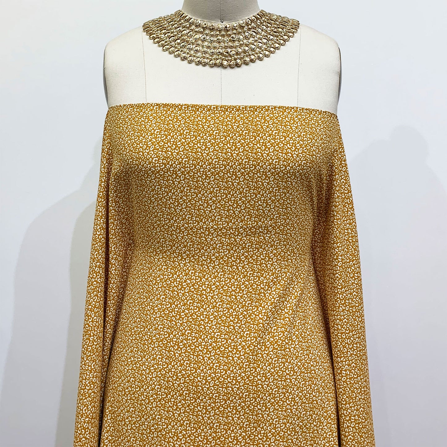 DP-1341-754-HONEY-MUSTARD-OFF-WHITE - PRINTED POLY MOROCCAN 100% POLY