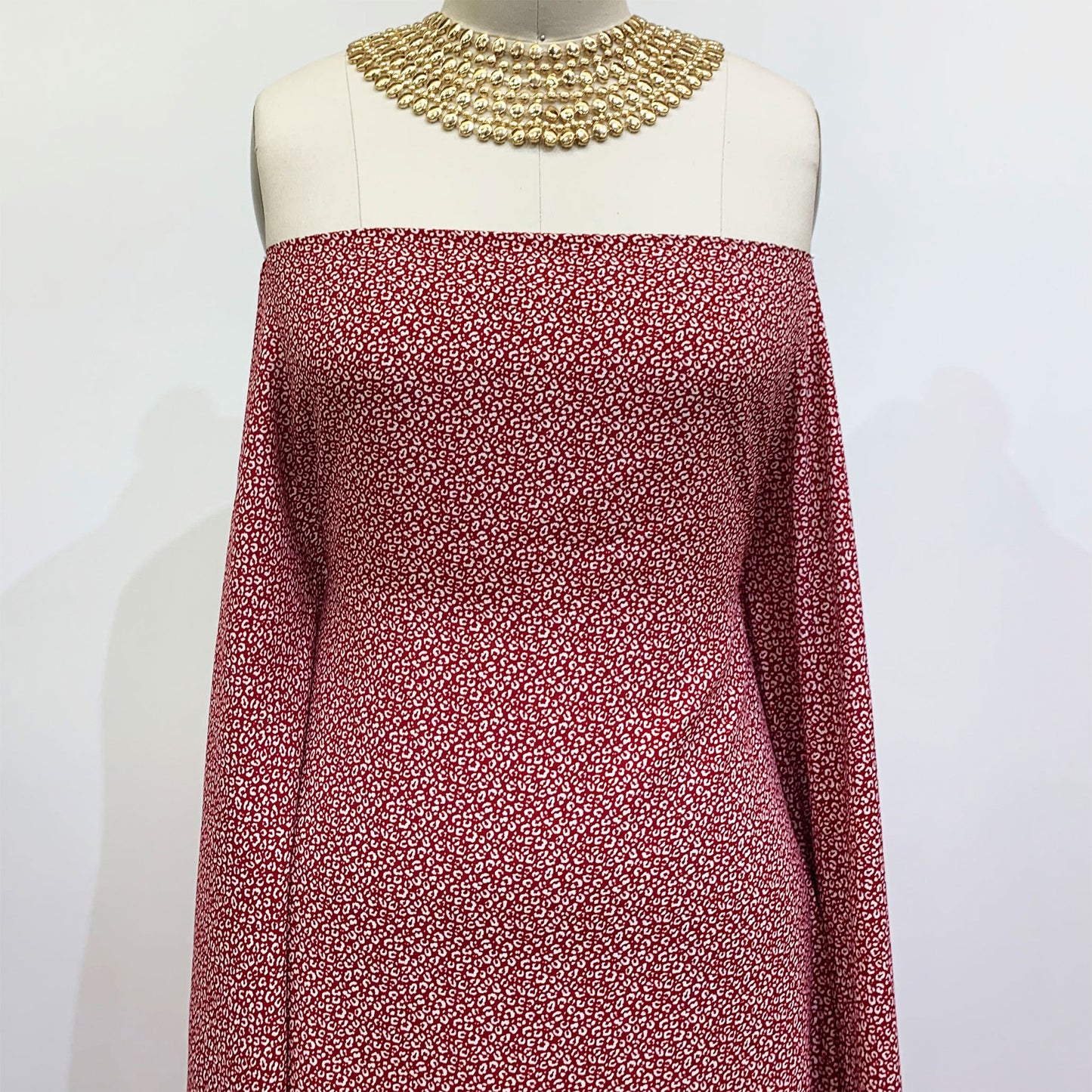 DP-1341-754-RED-OFF-WHITE - PRINTED POLY MOROCCAN 100% POLY