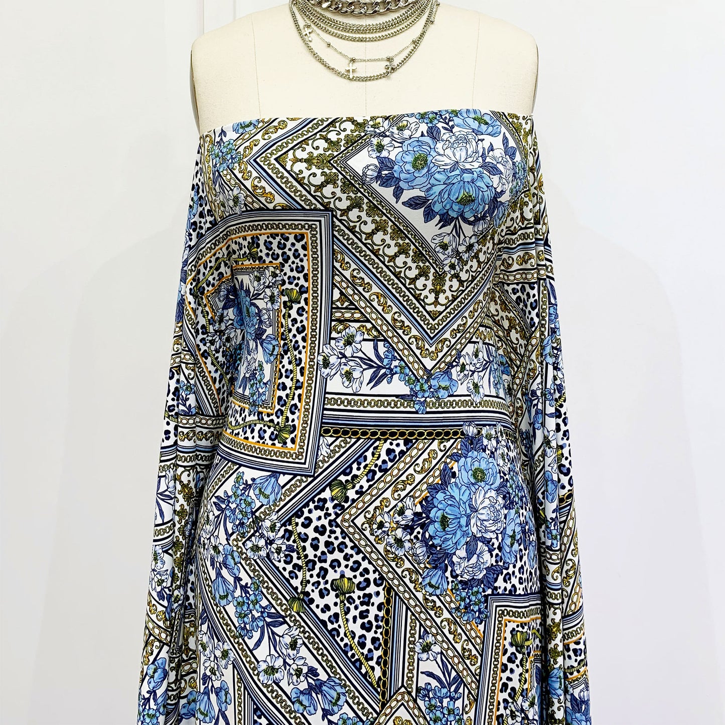 DP-1362-450-BLUE-GOLD - PRINTED ITY 96% POLY 4% SPANDEX