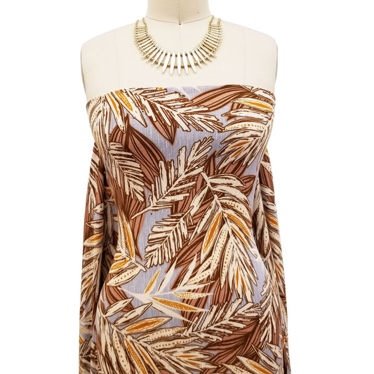 DP-1372-636-SLATE-BLUE-GOLD - PRINTED CREPON 100% RAYON CREPON