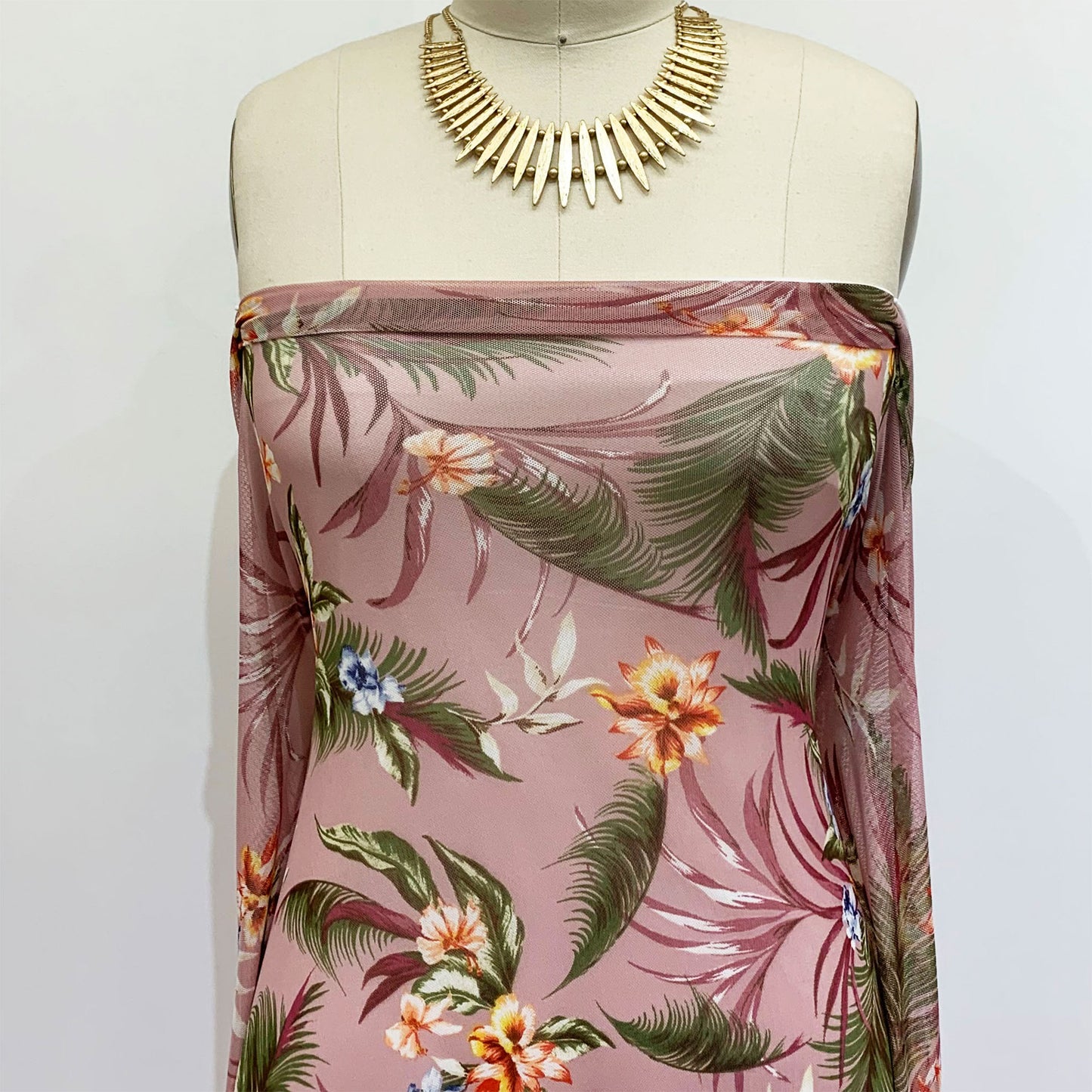 DP-1376-453-BLUSH-PEACH-DENIM - PRINTED POLY POWER MESH 92%POLY 8%SPANDEX