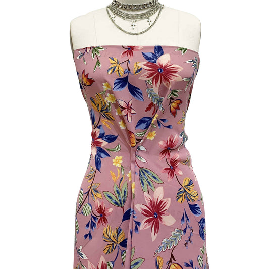 DP-1382-504-MAUVE-BLUSH-DENIM - PRINTED WOOL DOBBY 100% POLYESTER