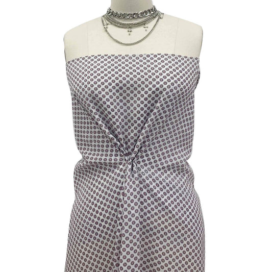 DP-1394-504-OFF-WHITE-RED - PRINTED WOOL DOBBY 100% POLYESTER