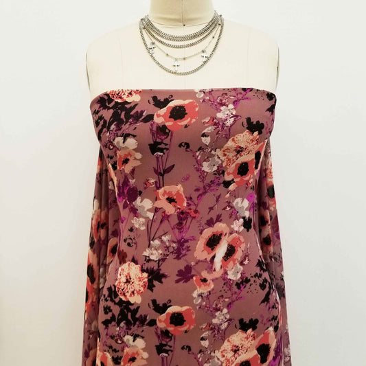 DP-14-501-MAUVE-BLUSH - PRINTED 100% POLYESTER HI MULTI CHIFFON WASH