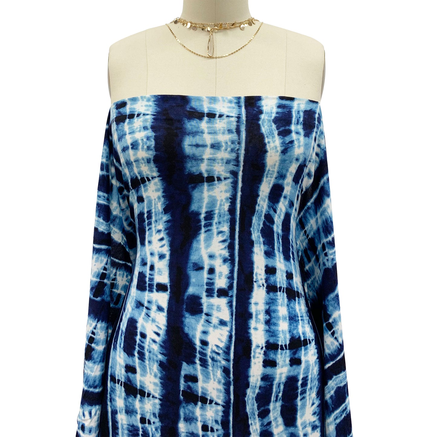 DP-1417-HVY-RSJ-NAVY-DENIM - PRINTED TIE DYE RSJ 95% RAYON 5% SPANDEX JERSEY