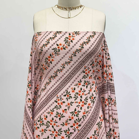 DP-1446-754-BLUSH-TANGERINE - PRINTED POLY MOROCCAN 100% POLY