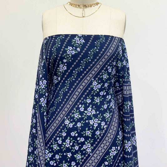 DP-1446-754-NAVY-PERI - PRINTED POLY MOROCCAN 100% POLY