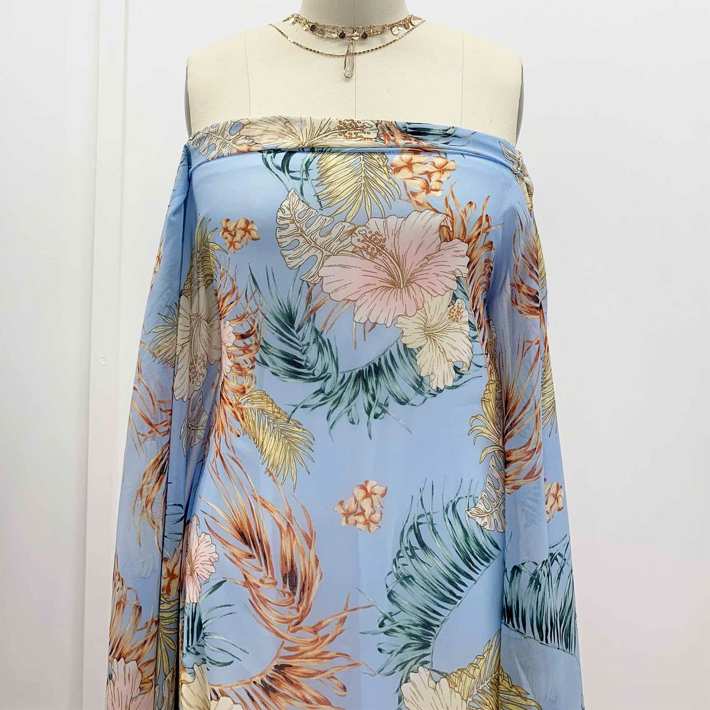 DP-1463-501-BABY-BLUE-BLUSH - PRINTED 100% POLYESTER HI MULTI CHIFFON WASH