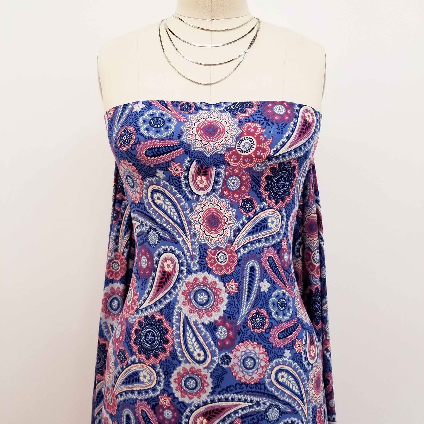 DP-148-668-DENIM-MARSALA - PRINTED DTY 92% POLY 8% SPANDEX DTY DOUBLE SIDED BRUSH