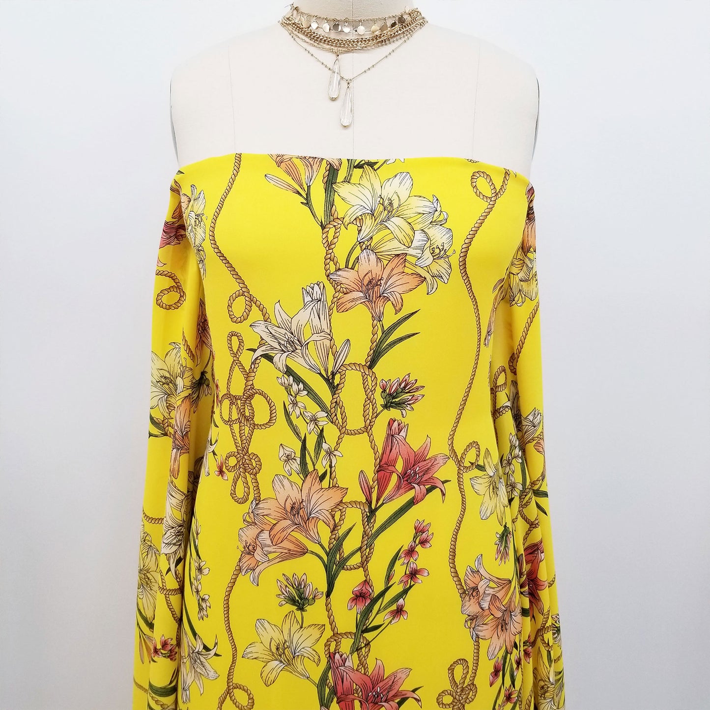 DP-1489-504-MIMOSA-CANTALOUPE - PRINTED WOOL DOBBY 100% POLYESTER