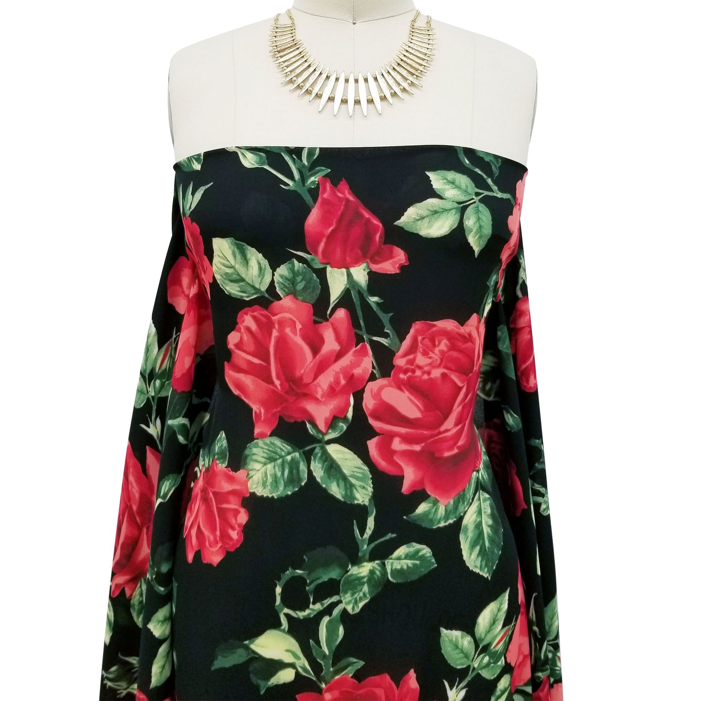 DP-1493-504-BLACK-RED - PRINTED WOOL DOBBY 100% POLYESTER