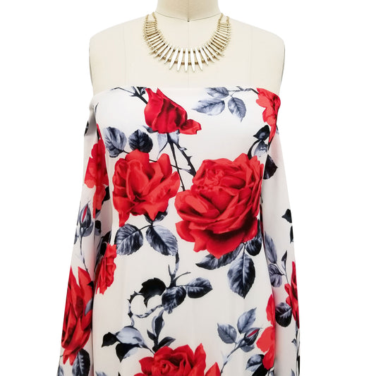 DP-1493-504-OFF-WHITE-RED - PRINTED WOOL DOBBY 100% POLYESTER