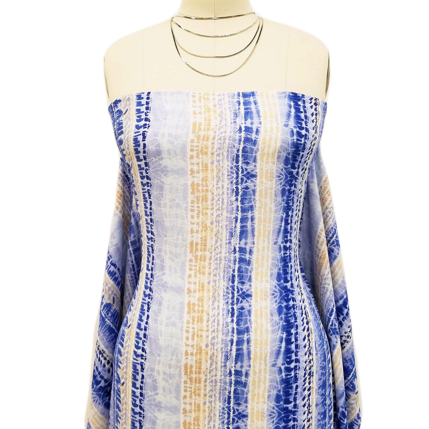 DP-1705-754-SNORKEL-BLUE-TAN - PRINTED POLY MOROCCAN 100% POLY