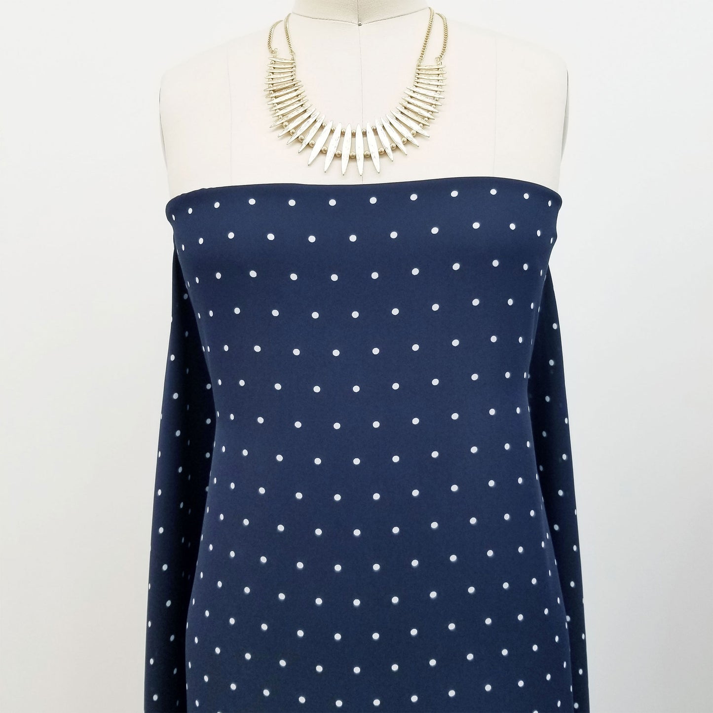 DP-185-504-005-NAVY-OFF-WHITE - PRINTED WOOL DOBBY 100% POLYESTER