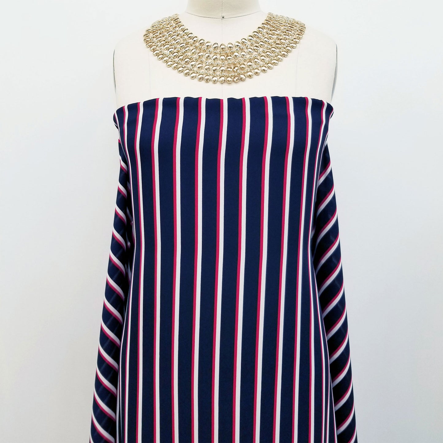 DP-193-504-NAVY-RED - PRINTED WOOL DOBBY 100% POLYESTER