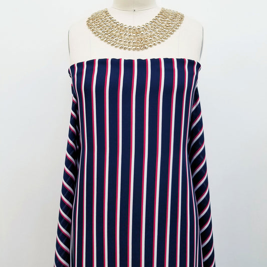 DP-193-504-NAVY-RED - PRINTED WOOL DOBBY 100% POLYESTER