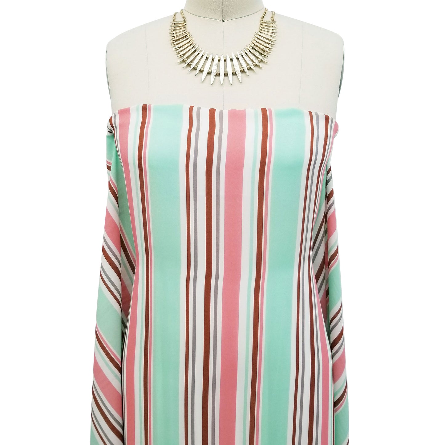 DP-247-504-DUSTY-CORAL-MINT - PRINTED WOOL DOBBY 100% POLYESTER