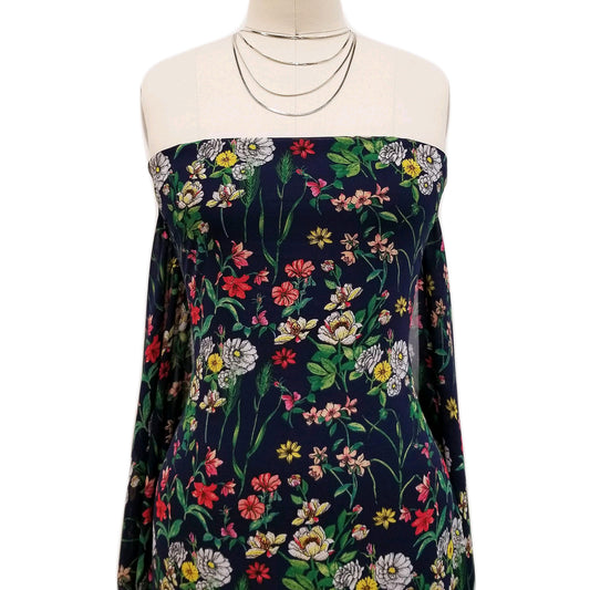 DP-29-502-NAVY-FUCHSIA - PRINTED 100% POLY CHELSEA CHIFFON