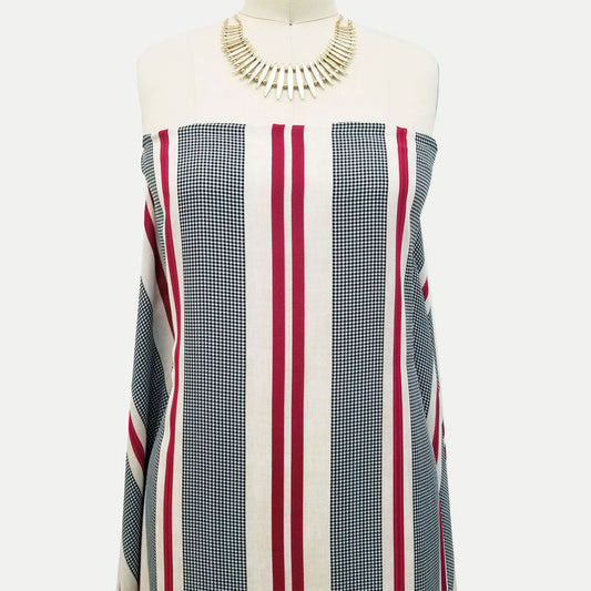 DP-799-734-BLACK-CRANBERRY - PRINT WOOL PEACH 100% POLYESTER