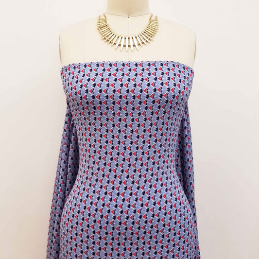 DP-826-586-BLUE-RED - PRINTED CREPE CHIFFON 97% POLY 3% SPANDEX