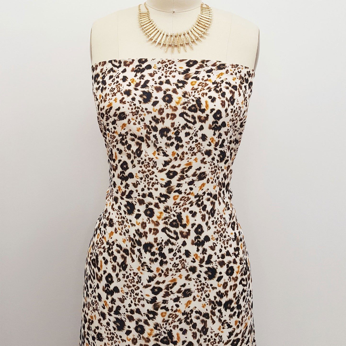 DP-841-504-ECRU-BROWN - PRINTED WOOL DOBBY 100% POLYESTER