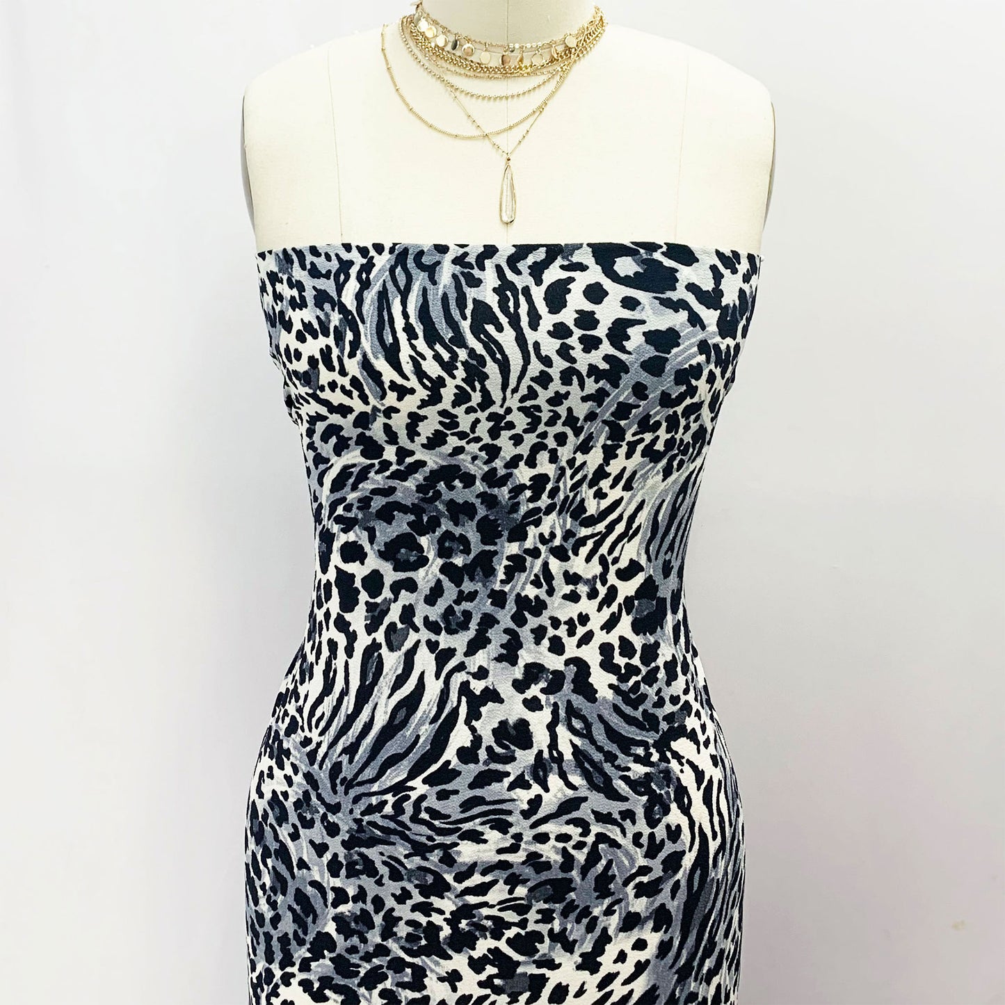 DP-960-586-GREY-BLACK - PRINTED CREPE CHIFFON 97% POLY 3% SPANDEX