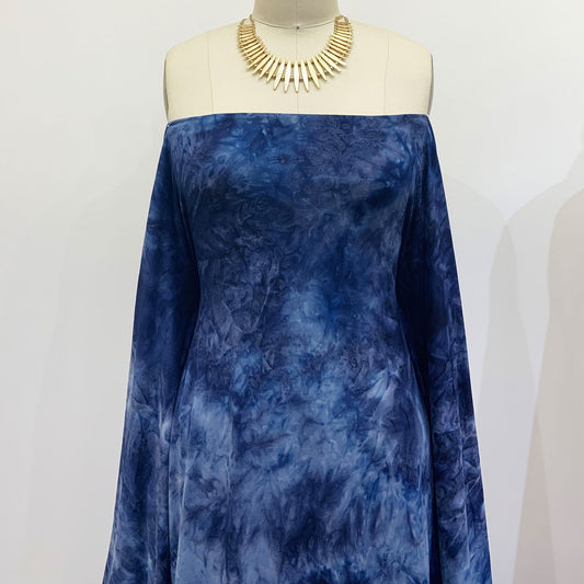 DPT-1402-668-NAVY-DENIM -HAND TIE DYE DTY 92% POLY 8% SPANDEX DTY DOUBLE SIDED BRUSH