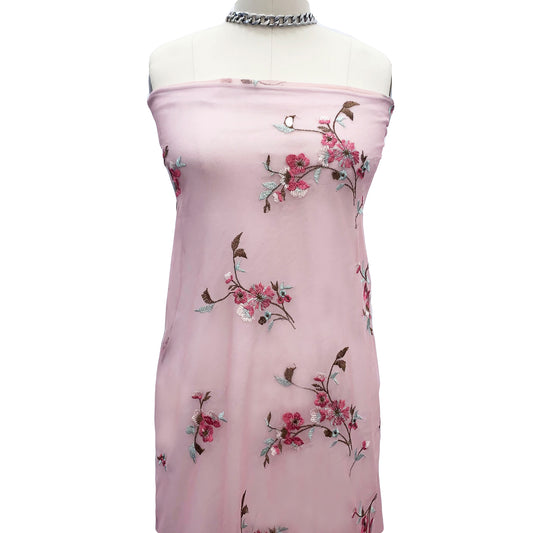 EB-416-MESH-MAUVE-PINK - EMB MESH 100% NYLON, YARN 100% POLY