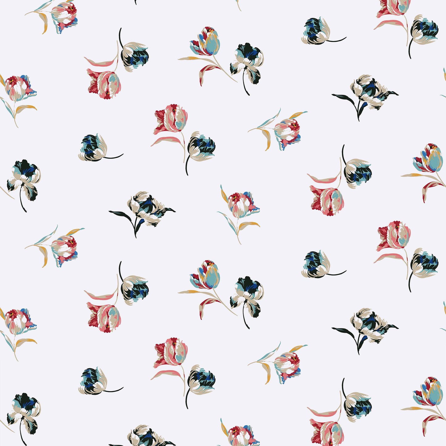 P-10006-586-OFFWHITE-RED - PRINTED CREPE CHIFFON 97% POLY 3% SPANDEX