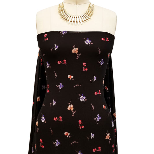 P-10008-502-BLACK-RED - PRINTED 100% POLY CHELSEA CHIFFON